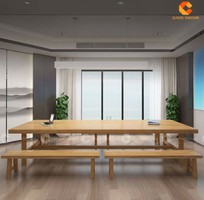 Bàn Họp Gỗ Tự Nhiên Hiện Đại Cho 10 Người