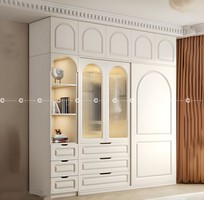 1 Tủ Quần Áo Gỗ Tự Nhiên Tích Hợp Bàn Hiện Đại - TATN026