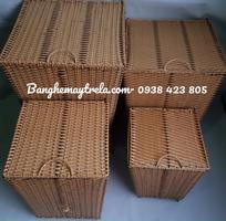 1 Giỏ vuông mây nhựa đựng đồ giá rẻ