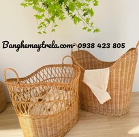 1 Giỏ mây đựng đồ hình oval có quai