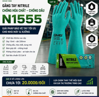  Găng Tay Nitrile Chống Hóa Chất GMG N1555   Bảo Vệ Đôi Tay Trong Môi Trường Công Nghiệp
