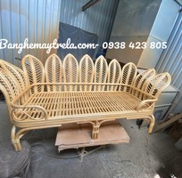 2 Băng ghế mây tự nhiên cánh hoa