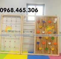 Thang leo gỗ mầm non, thang leo gỗ liên hoàn