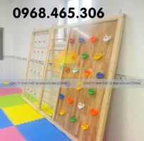 2 Thang leo gỗ mầm non, thang leo gỗ liên hoàn