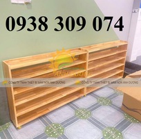 6 Kệ gỗ mầm non, kệ gỗ mầm non montessori