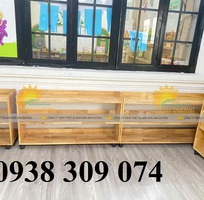 5 Kệ gỗ mầm non, kệ gỗ mầm non montessori