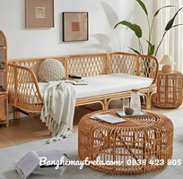 Sofa mây đóng caro
