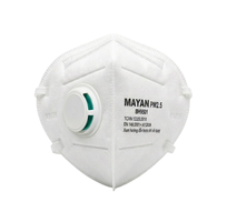 Khẩu trang MAYAN PM2.5 BH9501 có van  2 cái    Lọc bụi mịn, dễ thở hơn