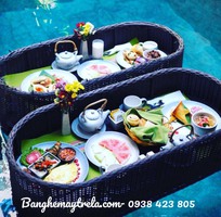 6 Khay nổi đồ ăn mây nhựa