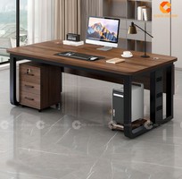1 Bàn Làm Việc Giám Đốc Gỗ MDF Chân Sắt Hiện Đại Bền Đẹp