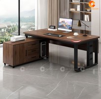 Bàn Làm Việc Giám Đốc Gỗ MDF Chân Sắt Hiện Đại Bền Đẹp