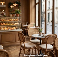 1 Ghế mây cafe lưng mắt cáo