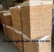 2 Giỏ mây tự nhiên để đồ hình vuông