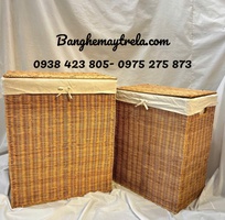3 Giỏ mây tự nhiên để đồ hình vuông