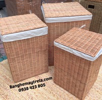 6 Giỏ mây tự nhiên để đồ hình vuông