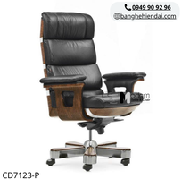 Ghế chủ tịch nệm da lưng gỗ cao cấp CD7123-P tại HCM