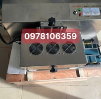 1 Máy dán màng siu tự động, máy dán màng nhôm nắp chai, máy dán siu miệng hủ