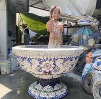 13 Chậu xi măng thủ công , chậu cẩn miểng , khảm sành sứ