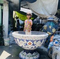14 Chậu xi măng thủ công , chậu cẩn miểng , khảm sành sứ