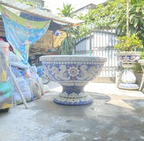 16 Chậu xi măng thủ công , chậu cẩn miểng , khảm sành sứ