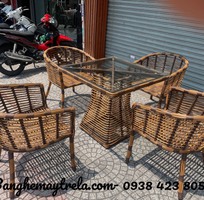 1 Bàn ghế mây nhựa