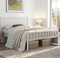 2 Bán giường sắt màu trắng Hải Phòng đẹp, thoáng phòng, dễ decor cho phòng ngủ nữ