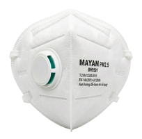 Khẩu trang MAYAN PM2.5 BH9501 có van  2 cái    Lọc bụi mịn, dễ thở hơn