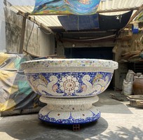 19 Chậu hoa dán miễng sành - chậu khảm sành sứ - nghệ nhân dán miễng sành sứ ,khảm miễng