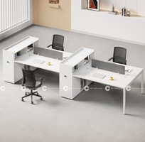 1 Mẫu Bàn Làm Việc Kèm Tủ Sách Tiện Lợi Cho Nhân Viên
