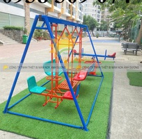 Xích đu 3 dạng mầm non 8 chỗ ngồi