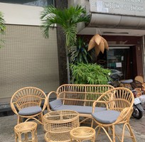 5 Sofa mây tự nhiên tay cuộn hiện đại