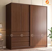 1 Tủ Quần Áo Gỗ Công Nghiệp Cửa Lùa Hiện Đại