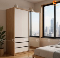 Tủ Quần Áo Gỗ Công Nghiệp Cửa Lùa Hiện Đại
