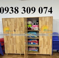 3 Tủ đựng chăn gối mầm non, tủ đừng mền gối trẻ em mầm non
