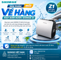 Máy bơm nước SHIMGE Z1   Nhỏ gọn, chạy êm, phù hợp gia đình, nhà phố, căn hộ.