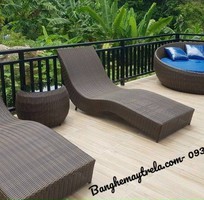 Ghế hồ bơi nhựa giả mây