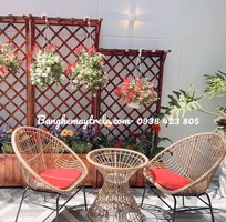 1 Bàn ghế giả mây