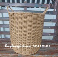 2 Giỏ tròn đựng đồ mây nhựa có quai