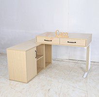 2 Bàn Nhân Viên Gỗ Công Nghiệp MDF Phủ Melamine Màu Vàng