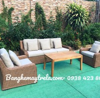 1 Bộ bàn ghế sofa mây nhựa