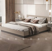 Mẫu Giường Ngủ Bệt Gỗ MDF Tích Hợp 2 Tab Đầu Giường