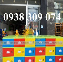Tủ cặp mầm non, tủ nhựa đựng cặp đồ dùng mầm non