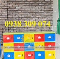 1 Tủ cặp mầm non, tủ nhựa đựng cặp đồ dùng mầm non