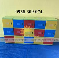 3 Tủ cặp mầm non, tủ nhựa đựng cặp đồ dùng mầm non