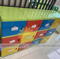 5 Tủ cặp mầm non, tủ nhựa đựng cặp đồ dùng mầm non
