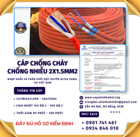 1 Dây cáp chống cháy chống nhiễu 2x1.5 Altek Kabel sẵn Long An, An Giang, Đồng Tháp
