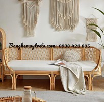 2 Sofa mây tự nhiên đóng caro