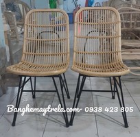 1 Ghế mây cafe chân sắt