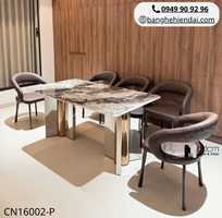 3 Ghế ăn nhà hàng nệm da PU nhập khẩu CN16002-P tại HCM