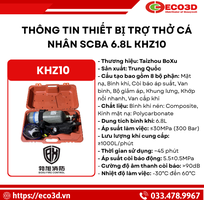 SCBA 6.8L KHZ10   Bộ Trợ Thở Chuyên Dụng Đạt Tiêu Chuẩn An Toàn